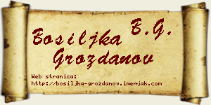 Bosiljka Grozdanov vizit kartica
